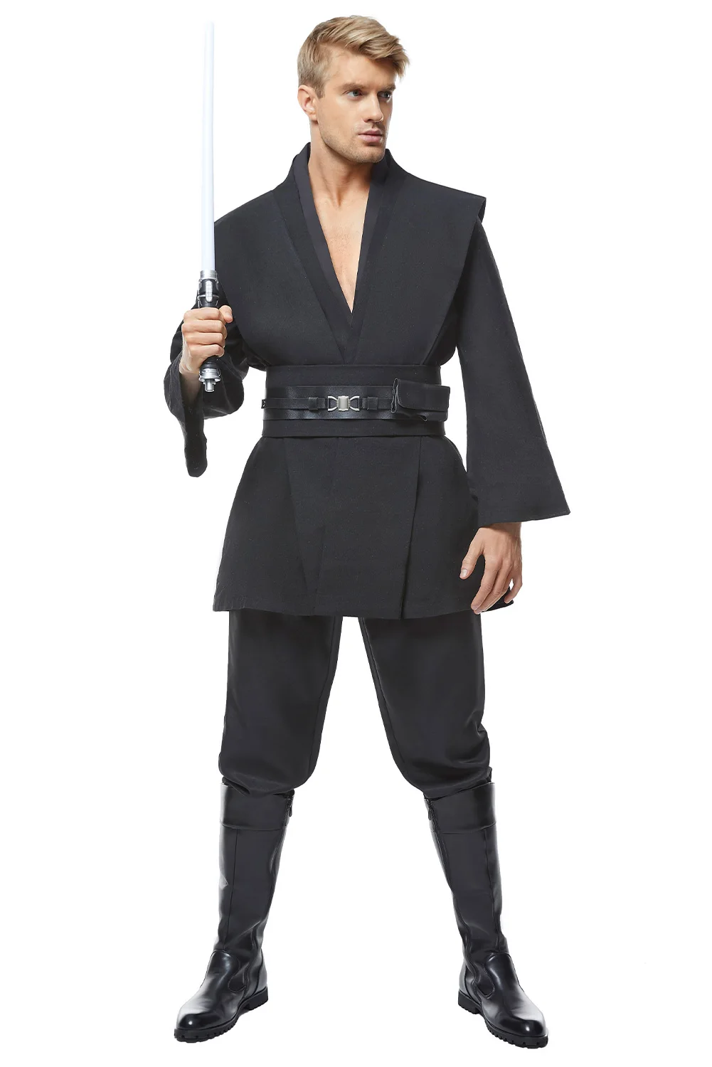 Костюм для косплея рыцаря джедая Энакина Скайуокера черная униформа взрослых