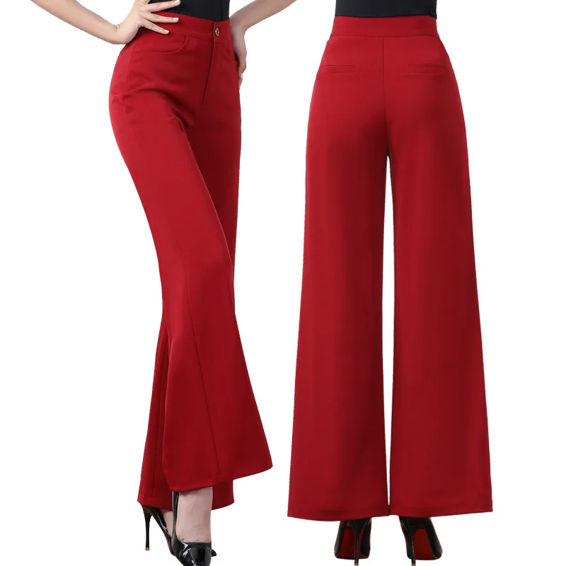 

Женские брюки для латиноамериканских танцев X183 с широкими штанинами и высокой талией, брюки для румбы, брюки для бальных танцев с квадратными штанинами по национальному стандарту