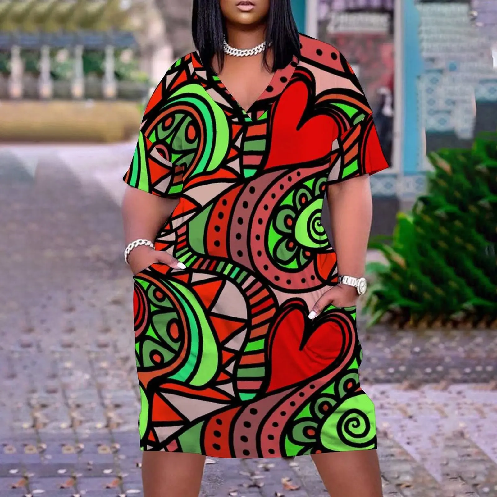 

Sexy Girls Dress Summer Short Sleeve Party Evening Dress African Women Fashion V-Neck Vintage White Dress Sexy Elegant Sundress