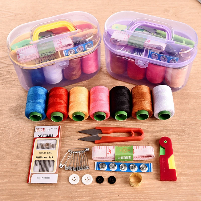 

Household multifunctional 10-piece large sewing box portable whole sewing bag sewing needle treasure chest