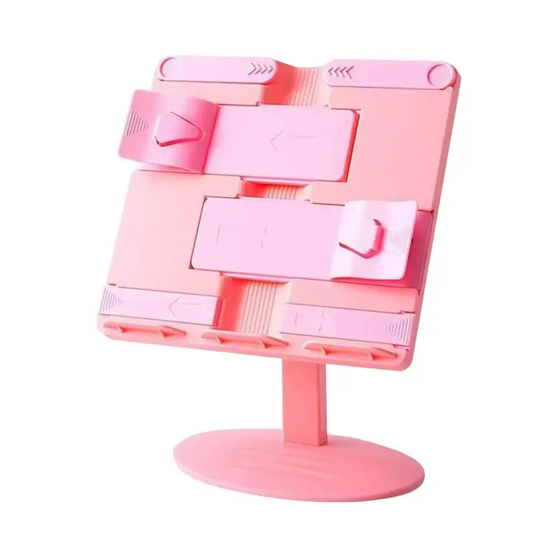 

Book Holder For Reading Book Holders For Reading Hands Free Foldable Desktop Stand With Page Clips For Cookbook Sheet Music