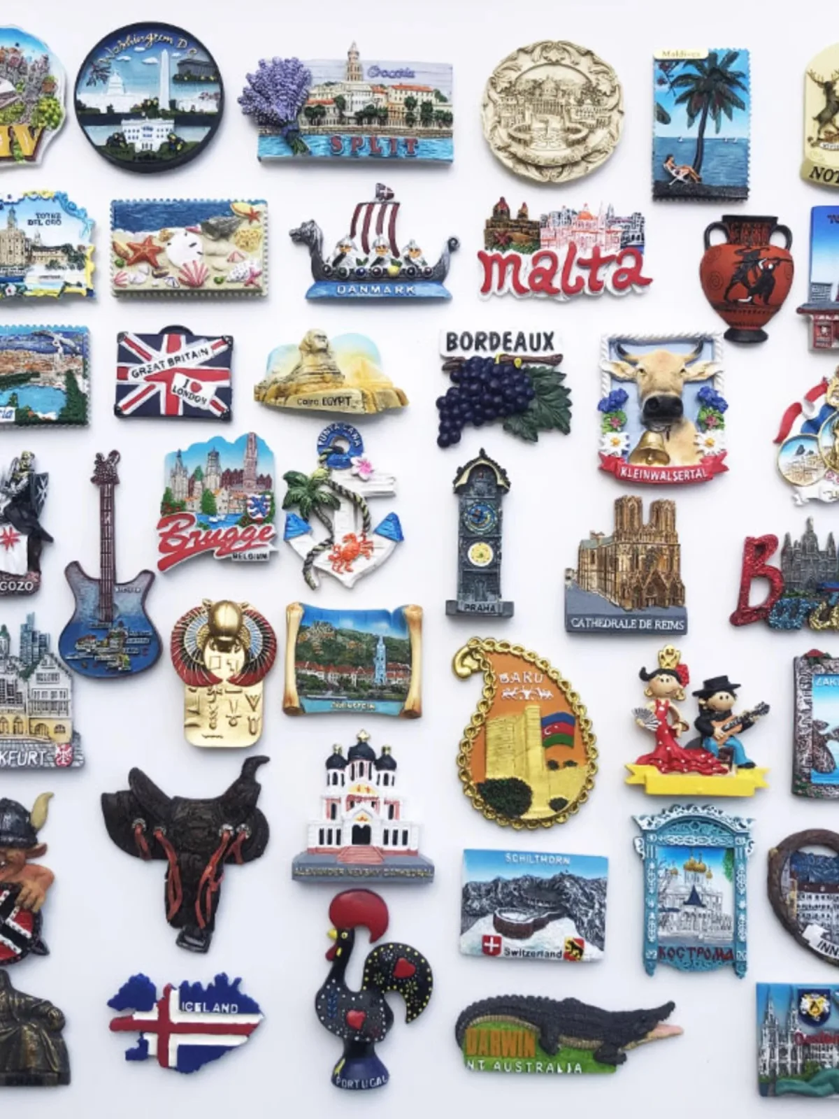 Наклейки на холодильник по всему миру европейский стиль креативные личные