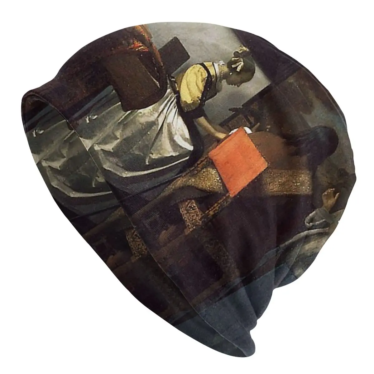 

Johannes Vermeer The Concert Beanie Painting Caps Windproof Warm Spring Printed Bonnet Hat for Men Women Turban