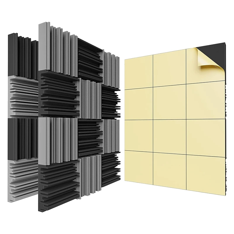 

1Set Self-Adhesive Sound Proof Foam Panels Acoustic Foam High Resilience Sound Proofing Padding