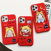 sailor moon japan anime phone case for iphone 13 12 11 pro max mini xs 8 7 6 6s plus x se 2020 xr red cover