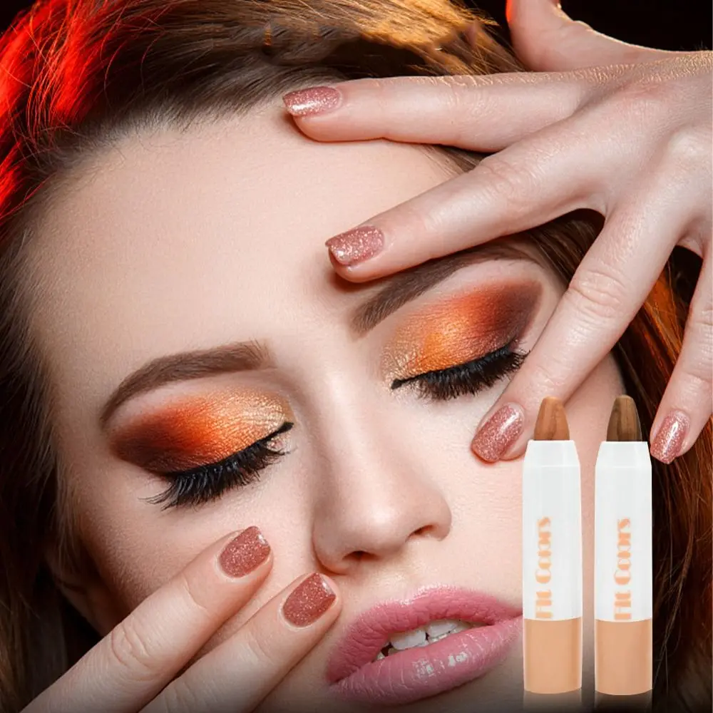 

2Pcs Portable Longlasting Eye Makeup Glow Pearlescent Pen Highlighter Pencil Facial Cosmetic Eyeshadow Stick