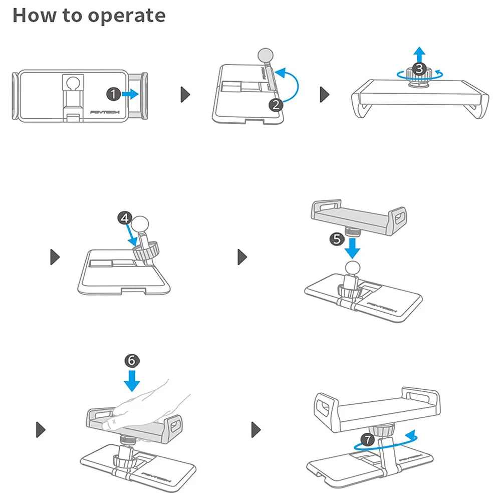 Держатель для планшета PGYTECH V2 для пульта управления Mini 3 Pro/Mavic 3/Mavic Classic/Dji 2 4-10.5" iPad Phone.