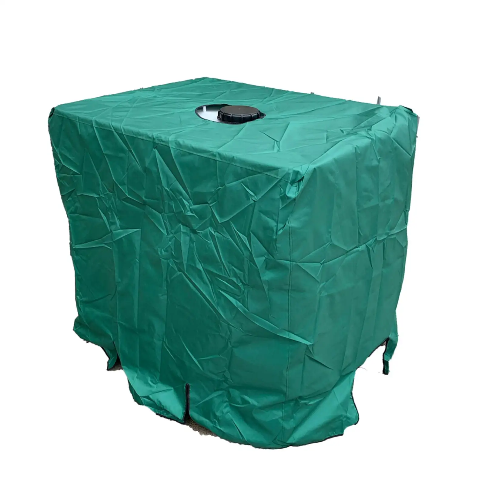 

Outdoor 210D Oxford Fabric Barrel Rain Cover IBC Tank Cover Dustproof Anti-UV Silver Coated Sun Protective Sunscreen