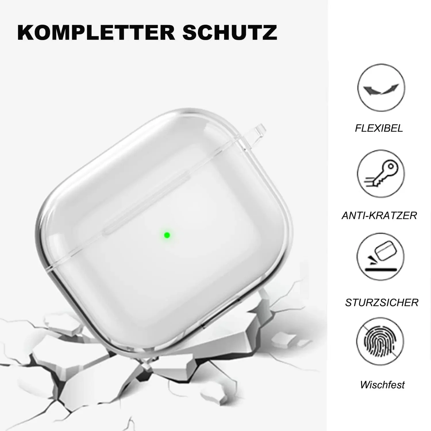 Прозрачный чехол для наушников Apple AirPods Pro 2-го поколения 2 шт