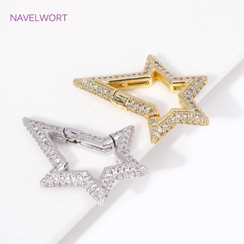 застежки для бижутерии Блестящая циркониевая БЫСТРОРАЗЪЕМНАЯ пружинная