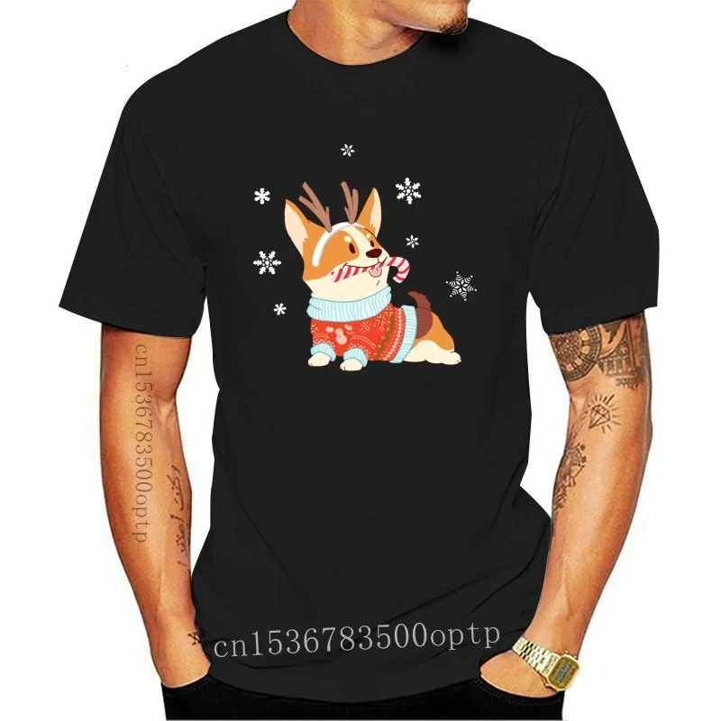 

Новинка, Рождественская Бейсбольная Футболка Corgi, хлопковая однотонная Милая Повседневная весенне-осенняя семейная рубашка на заказ