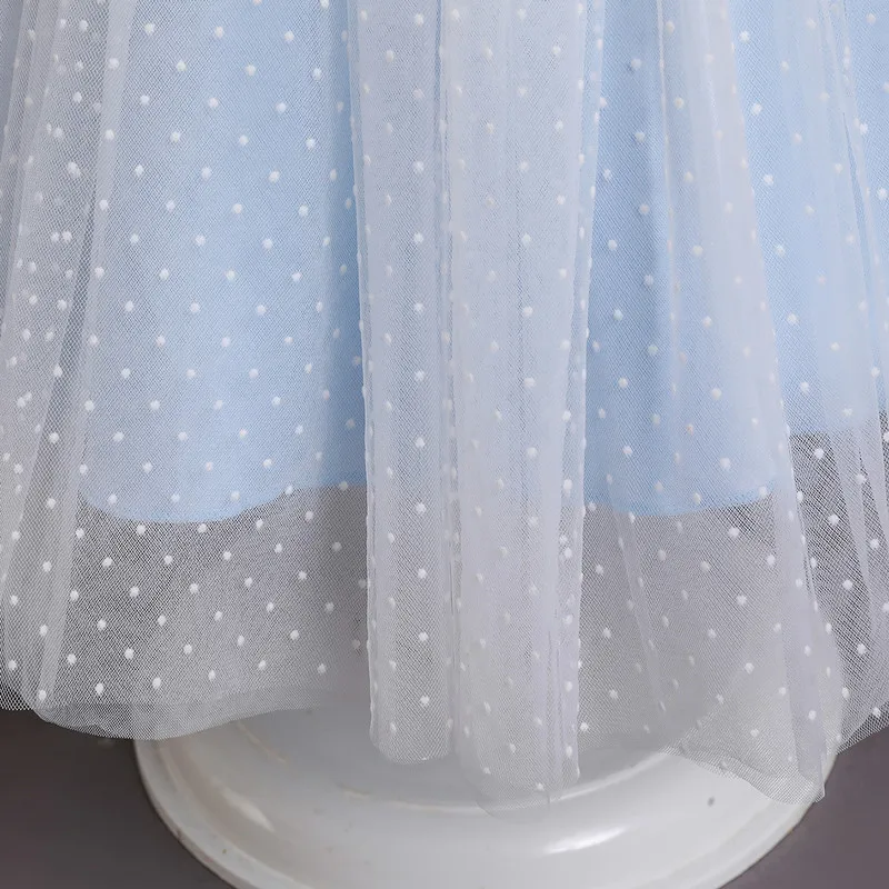 Бальное платье для девочек с кружевной юбкой-пачкой и цветочной вышивкой |