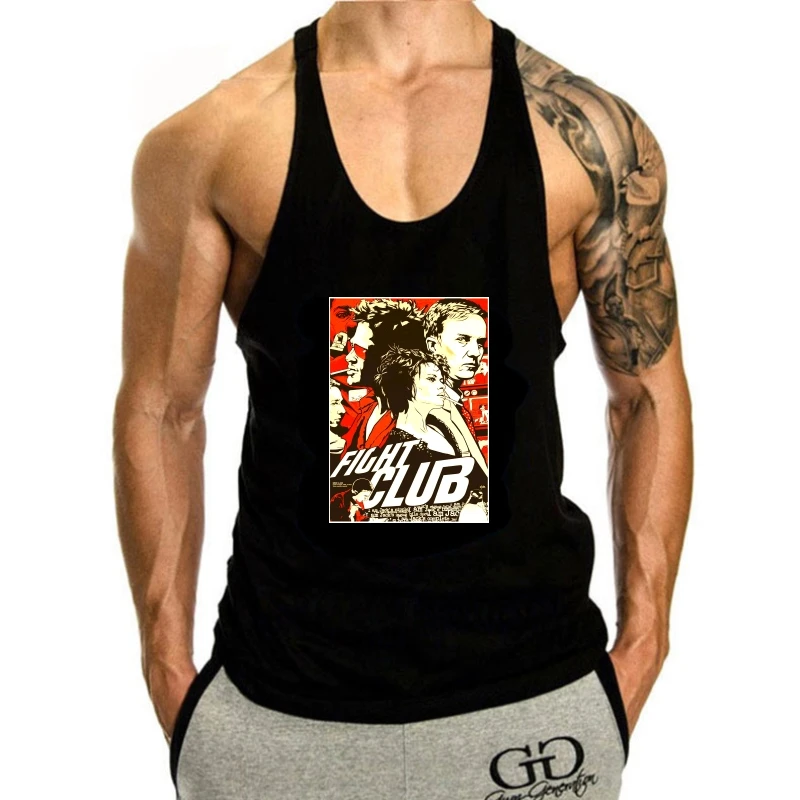 

Fight Club V7 tank top men White Movie Poster All sleevelesss S-5Xl