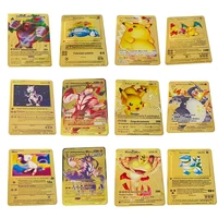 10 pcsset french version pokemon metal card pikachu rillaboom charizard anime figure battle carte trading collection toy gift