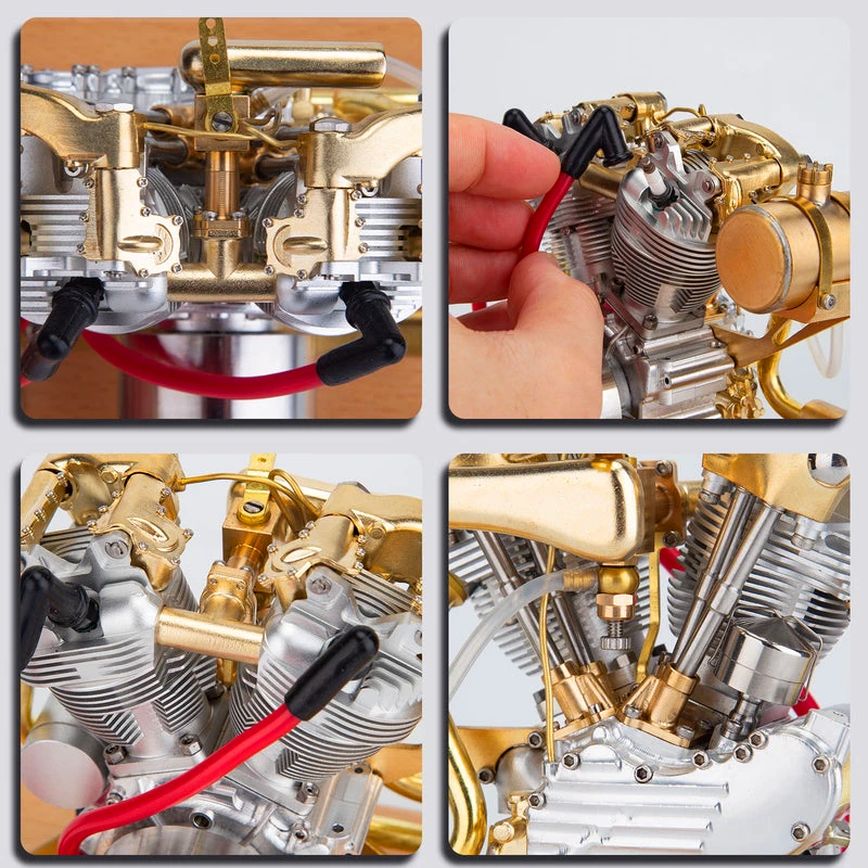 R29 4 2CC миниатюрный двигатель V-Twin OHV для Mini Chopper Bike Модель двигателя внутреннего