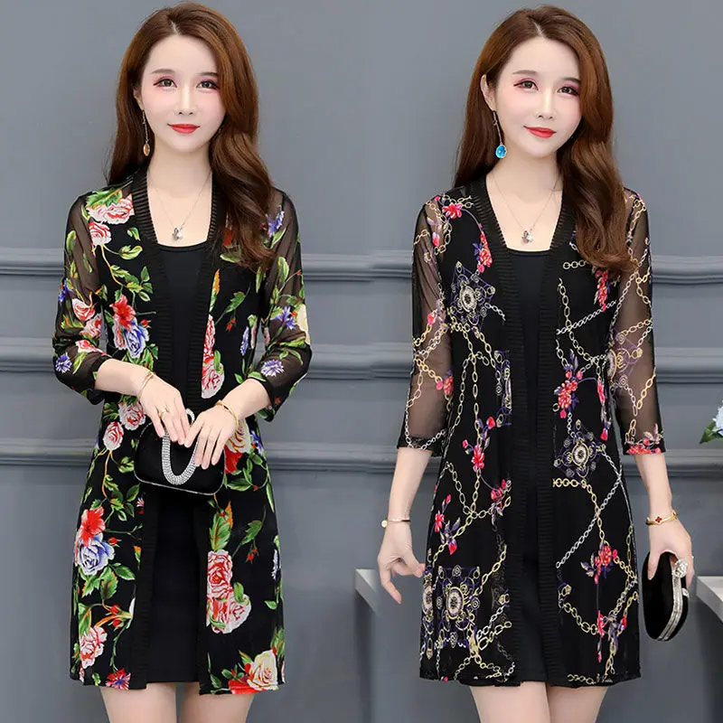 

New Summer 2023 Woman Cardigan Lace Hollow Out Shawl Girls Female Cardigans Thin Coat Ladies Sun Protection Clothing Tops A09