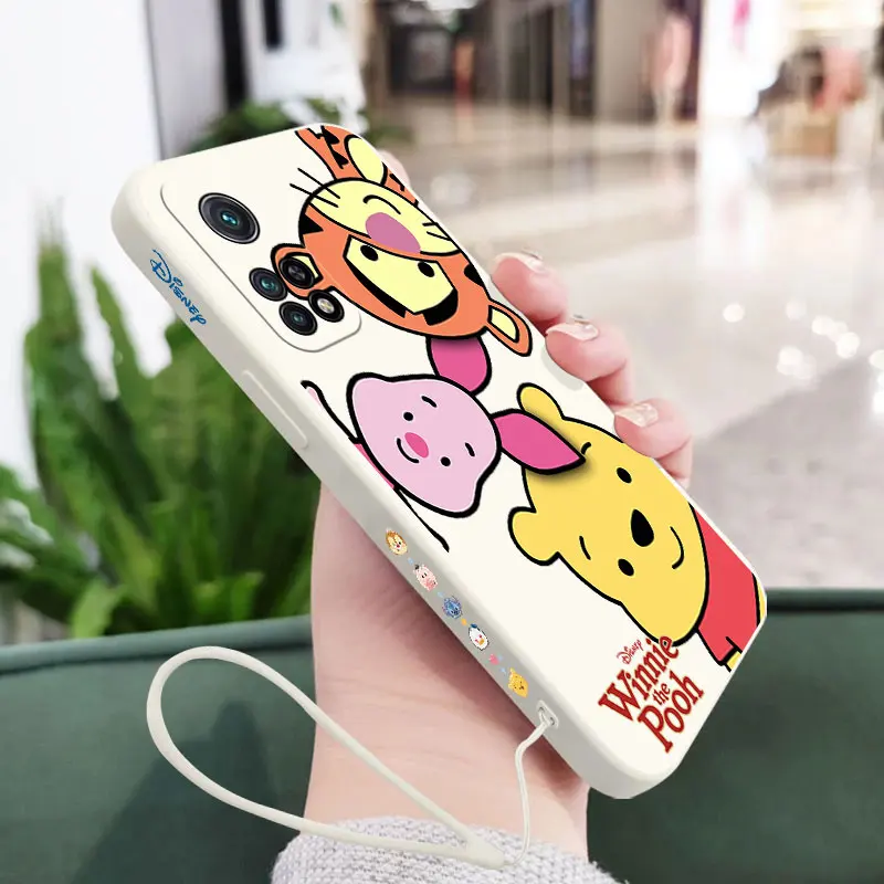 

Winnie the Pooh Phone Case For Xiaomi Redmi Note 11 10A 11T 10 10T 10S 9T 9 8 7 Pro Plus 10C 9A 9C 9T 4G 5G Cases Hand Strap