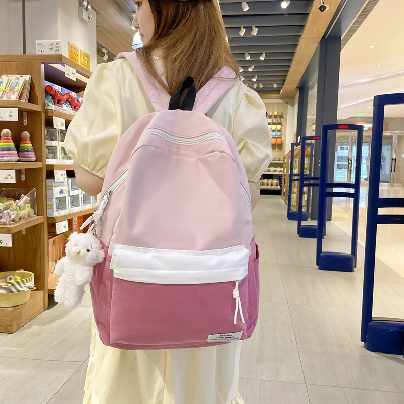 Fashion Cute Women Backpack Female Schoolbags For Teenage Girls Student School Backpack Kawaii Canvas Backpack Travel Bookbag