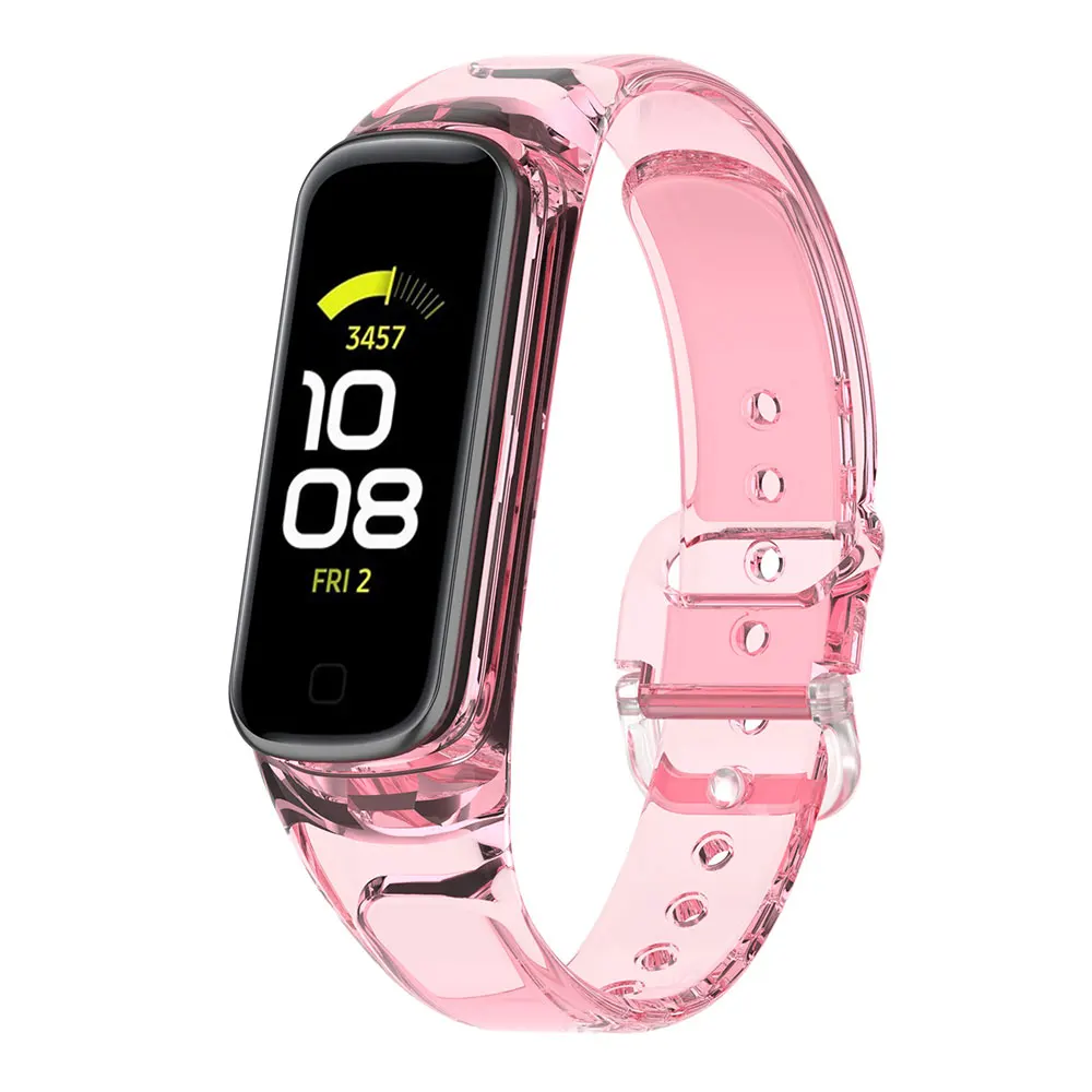 Прозрачный силиконовый ремешок Sunshine Turn Color для умного браслета Samsung Fit 2 R220, замена браслета Galaxy Fit2 on.