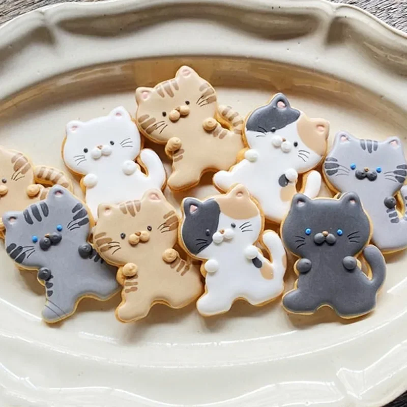 Формочки для печенья в форме симпатичной кошки и котенка инструмент украшения
