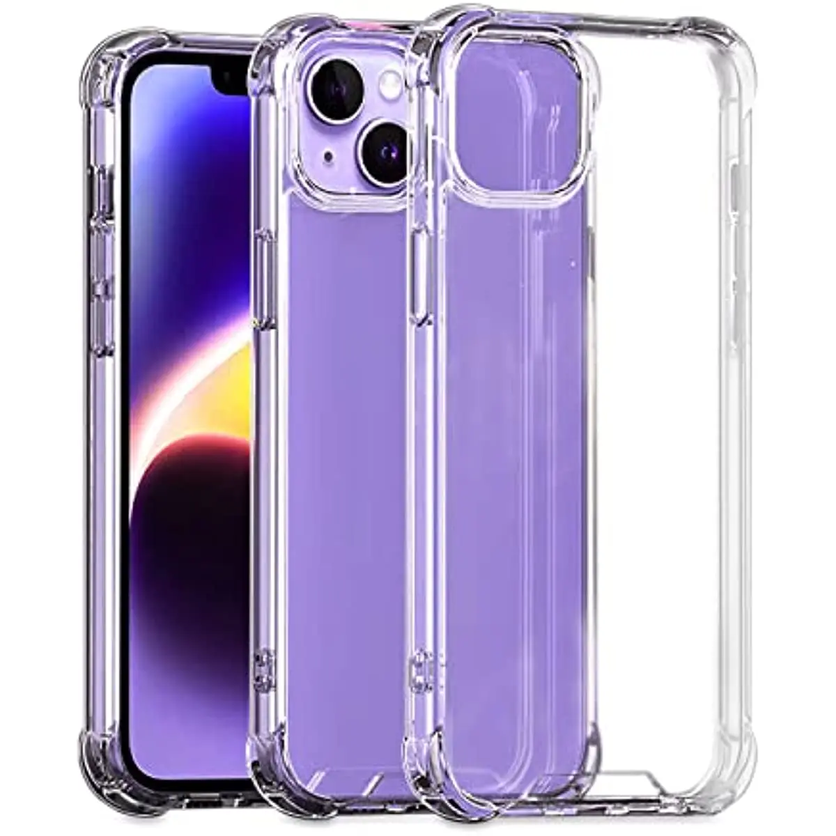 

Full Clear Phone Case for iphone 14 13 12 11 Pro Max X XR XS XSMAX 7 8 Plus Anti-Yellow Soft Silicone Anti-knock Cover Coque