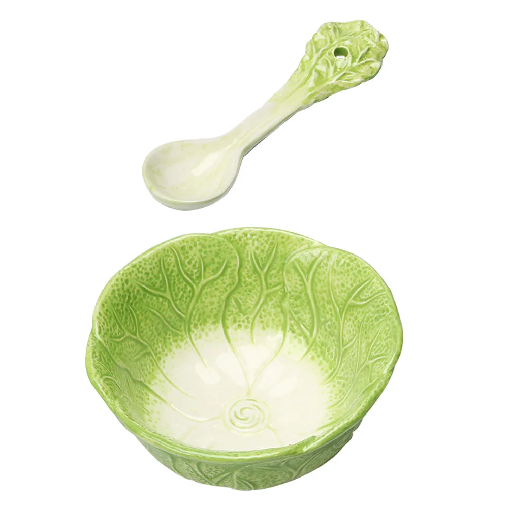 

1 Set Ceramic Cartoon Bowl and Spoon Children Tableware Kids Salad Bowl Soup Bowl