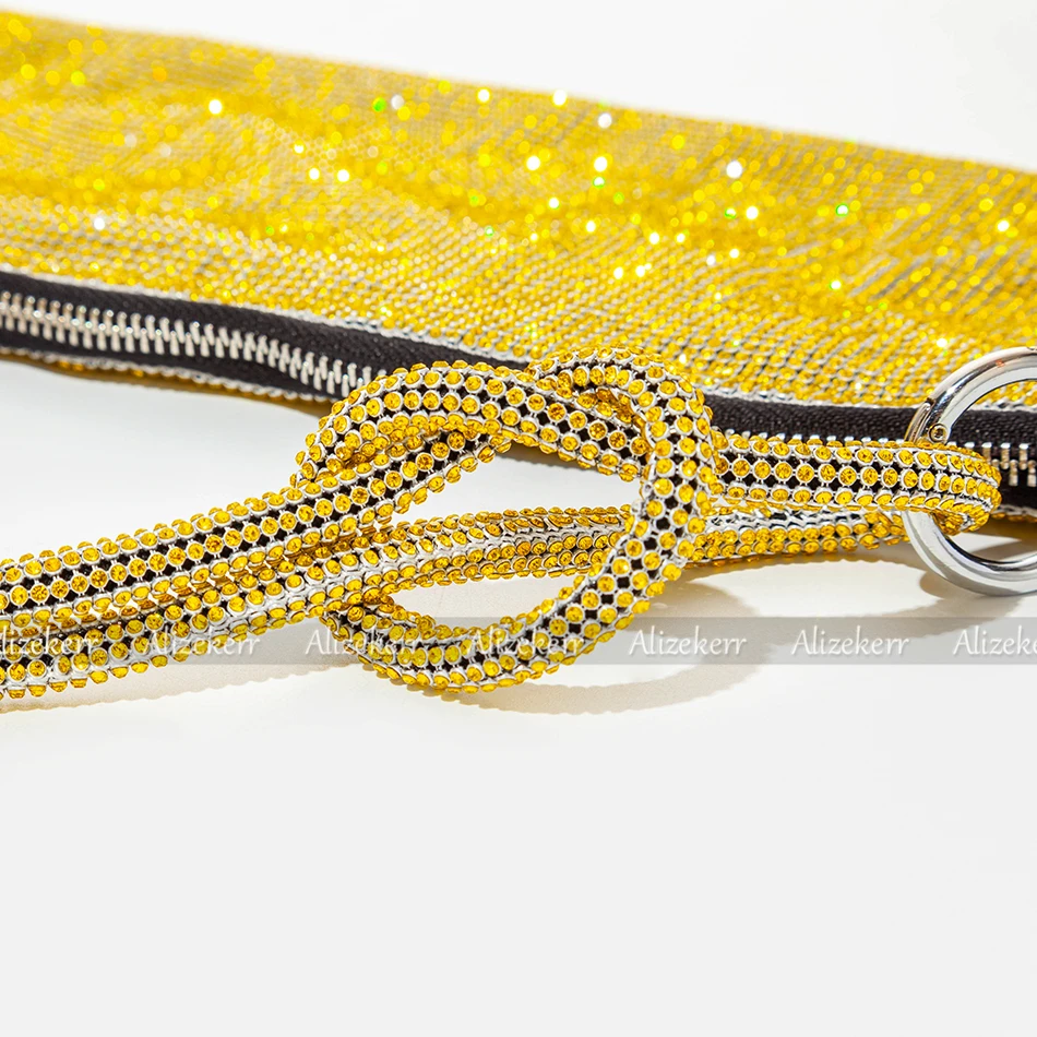 Вечерняя Сумка-клатч Стразы с узлом новинка 2022 блестящие кошельки кристаллами