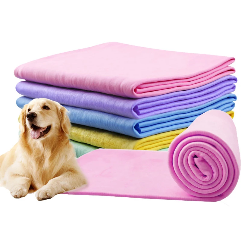 Dog Bath Towel Multifunction Cleaning Absorbent Washrag Pet Dogs Cats Wash Supplies 1pc Random