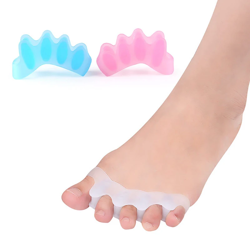 

2pcs=1pair Silicone Toe Separator Child Stretcher Straightener Spreader Correction Hallux Valgus Corrector Foot Care For Kid