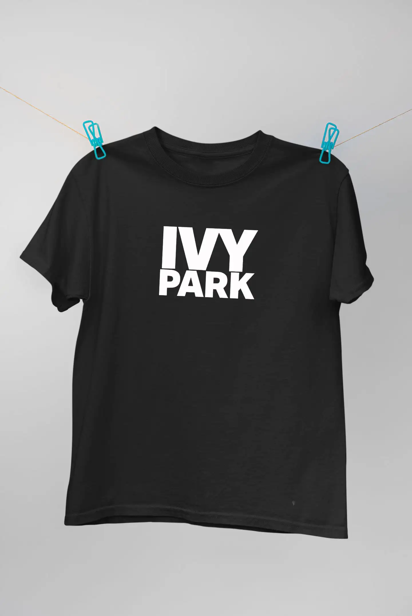 Мужская и женская футболка с логотипом Ivy Park черная размер S-5XL унисекс лучший
