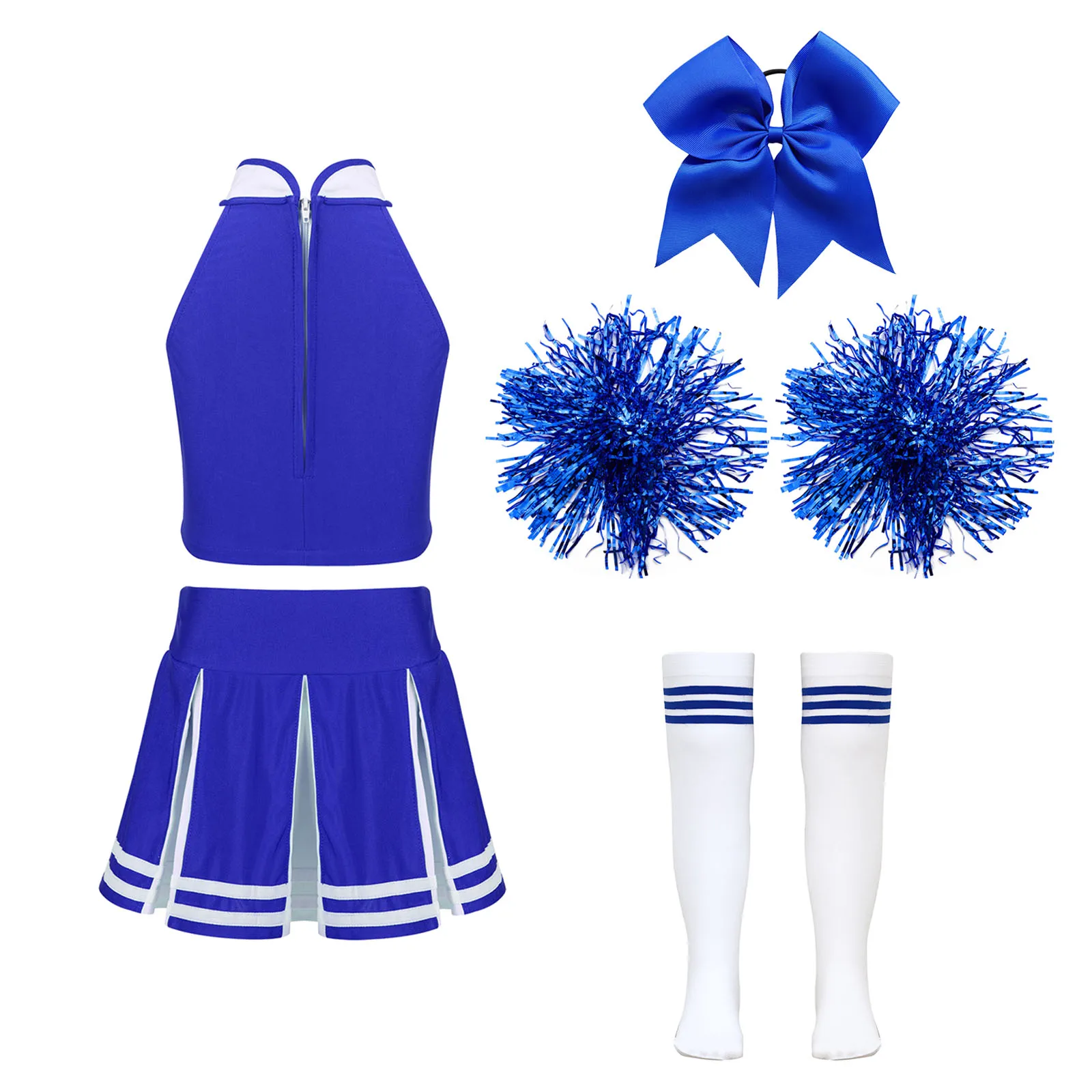 Детский костюм для девочек без рукавов топы на молнии плиссированная юбка с