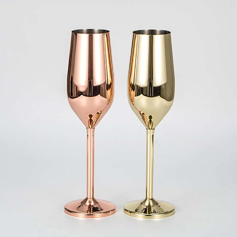 Бокалы из нержавеющей стали 304 с медным покрытием однослойные бокалы защитой от