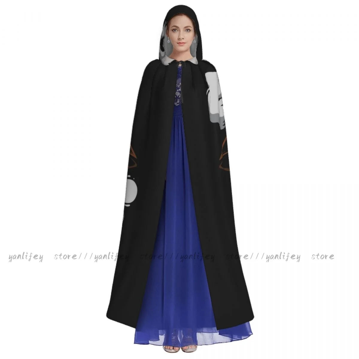 Клоун Череп в шляпе мафии плащ с капюшоном для косплея