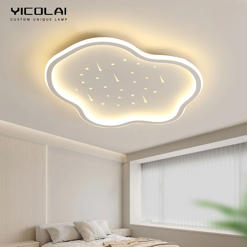

Cloud Chandeliers For Dining Room Bedroom Lustre Indoor Lighting Fixtures White Black Home Decoration Smart Lamps Kitchen Lights