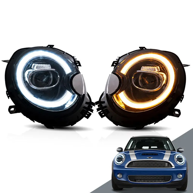 

Car DRL Headlight Assembly For BMW MINI R56 R57 R58 R59 LED Turn Signal Head Light High Beam projector Lens 2007-2013