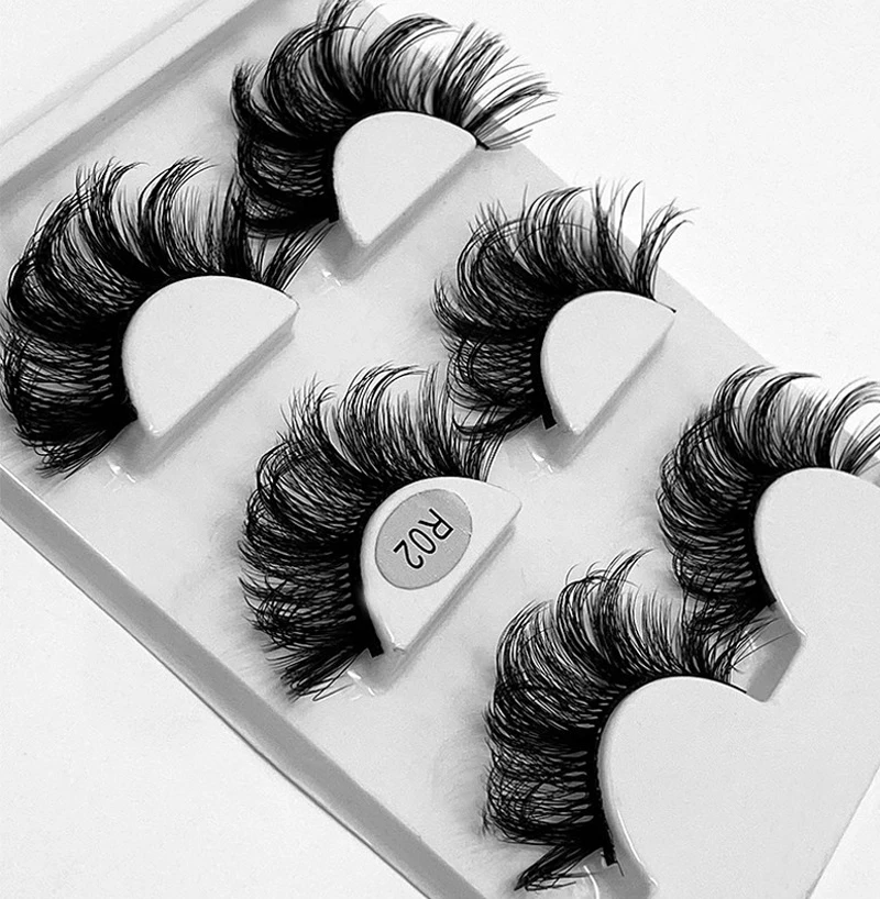 

3 пары искусственных норковых накладных ресниц, натуральные длинные перекрестные ресницы ручной работы, драматический искусственный макияж глаз