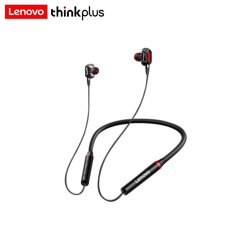 

Беспроводные наушники Lenovo с поддержкой Bluetooth 5,0, магнитные наушники с шейным ободом, IPX5 водонепроницаемая Спортивная гарнитура с шумоподавлением и микрофоном, HE05pro