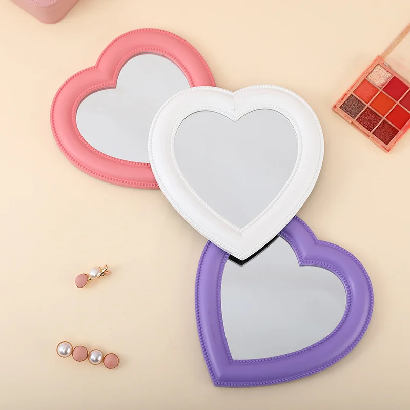 

Web Celebrity Cosmetic Mirror Decorative Mirror Girl Heart Student Dormitory Mirror Portable Home Small Compact Mirror