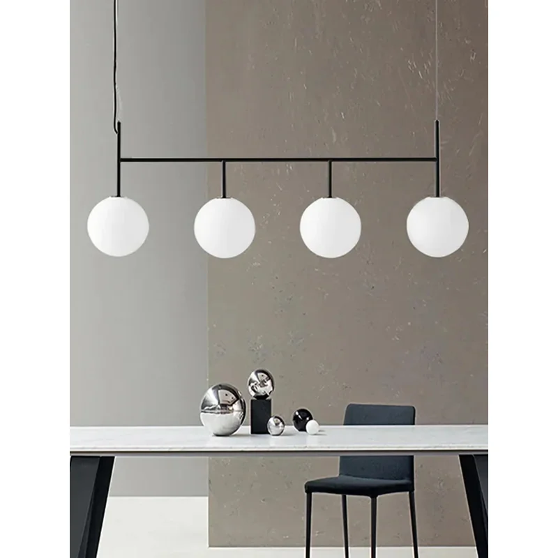 Скандинавская люстра для ресторана творческая личность длинный бар стеклянный