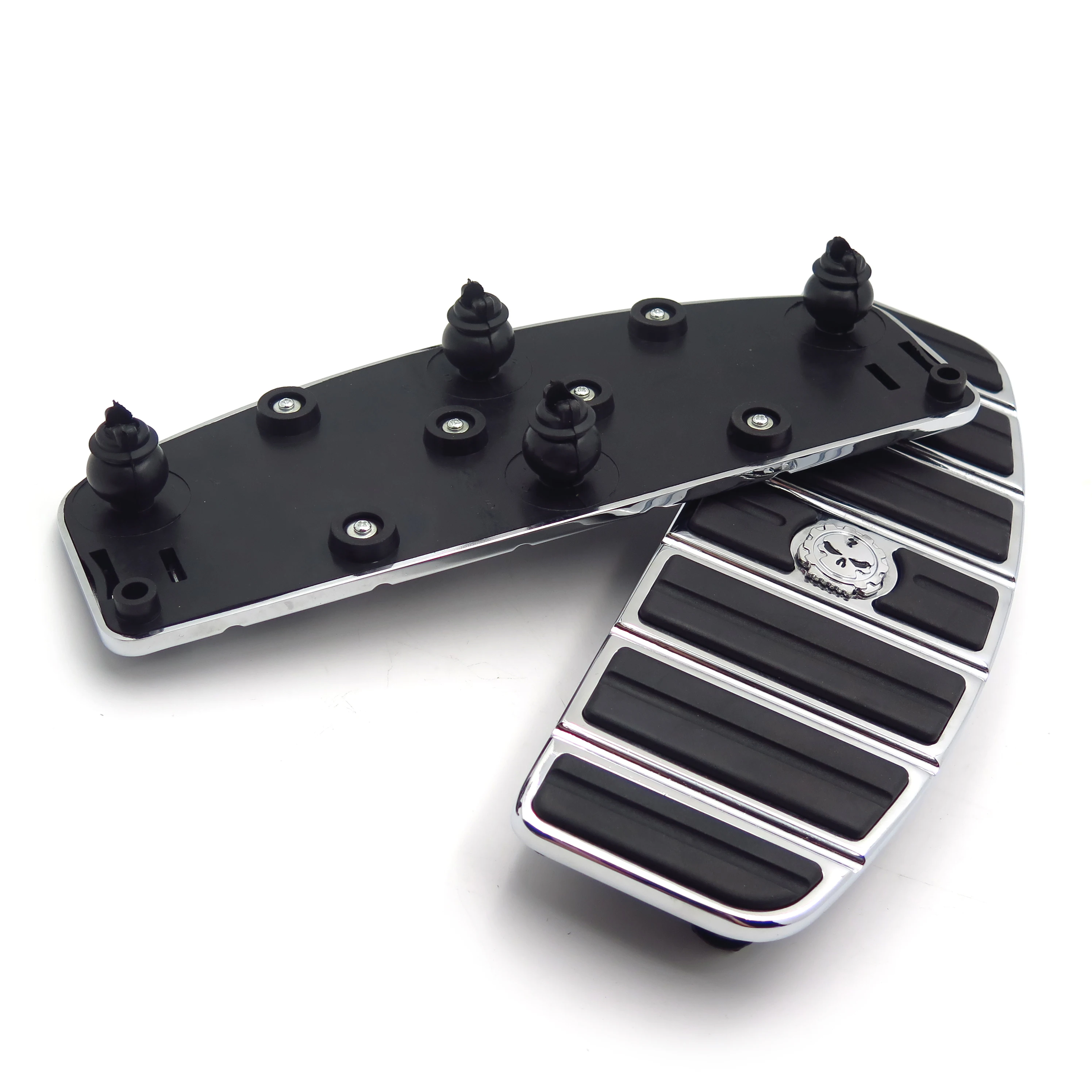 Мотоцикл хромированный Череп Зомби всадник подножка Вставка комплект для 1980 Harley