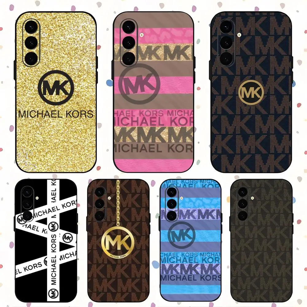 Фото Чехол для телефона Samsung Galaxy S26 S25 S24 S23 S22 S21 Plus Ultra Note20 M-MICHAELES-MK-KORS, мягкий, черный, брендовый №1
