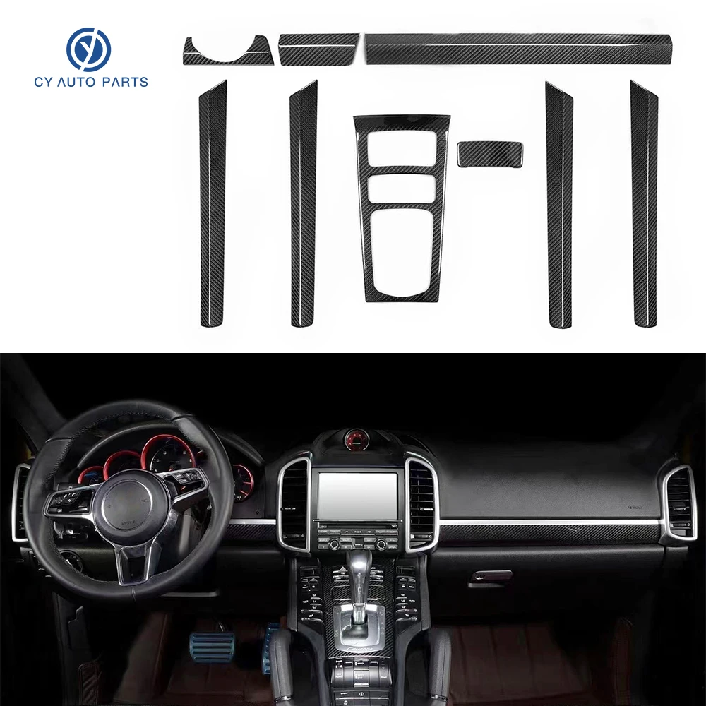 Caynne Innenausstattung Trockenkohlefaser Metal sматесдерживающая доска для приборной панели-Konsole Abdeckung
