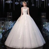 plus size wedding dresses high neck beaded princess wedding gowns sleeveless floor length bride dress robe de mariee