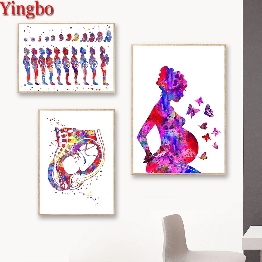 

5D алмазная живопись для рукоделия беременной женщины, алмазная вышивка, вышивка крестиком, докторский акушерский подарок, лезвие, акварель,...