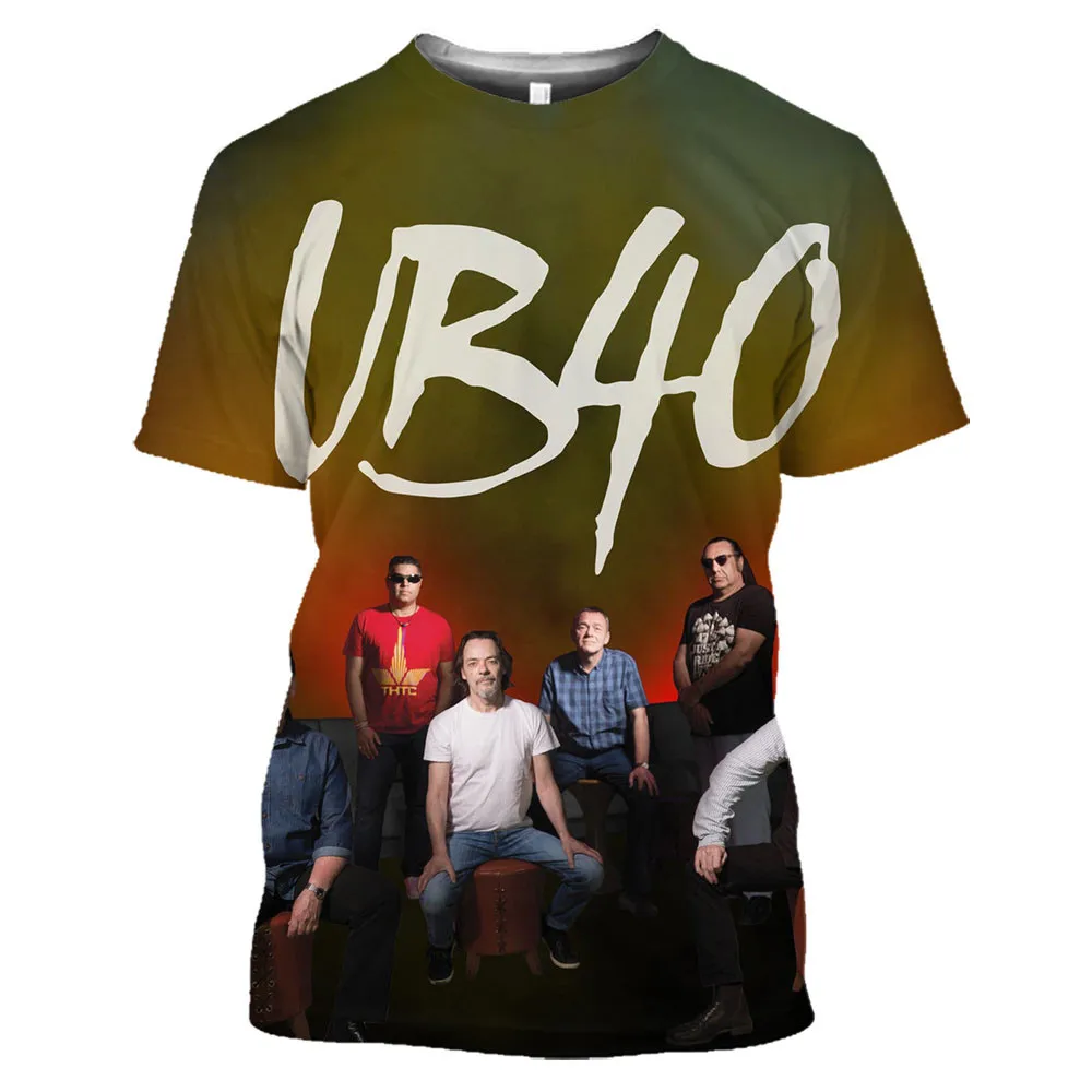 

Vintage UB40 T Shirt 3D Print Reggae Pop Men Women Retro Music Band Harajuku Tops Hip Hop Rock Short Sleeve Tee Shirts Clothes