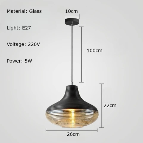 Медовая палочка, полосатый стеклянный светодиодный подвесной светильник, американский индустриальный стиль, ресторан, отель, украшение для обслуживания клиентов, люстра