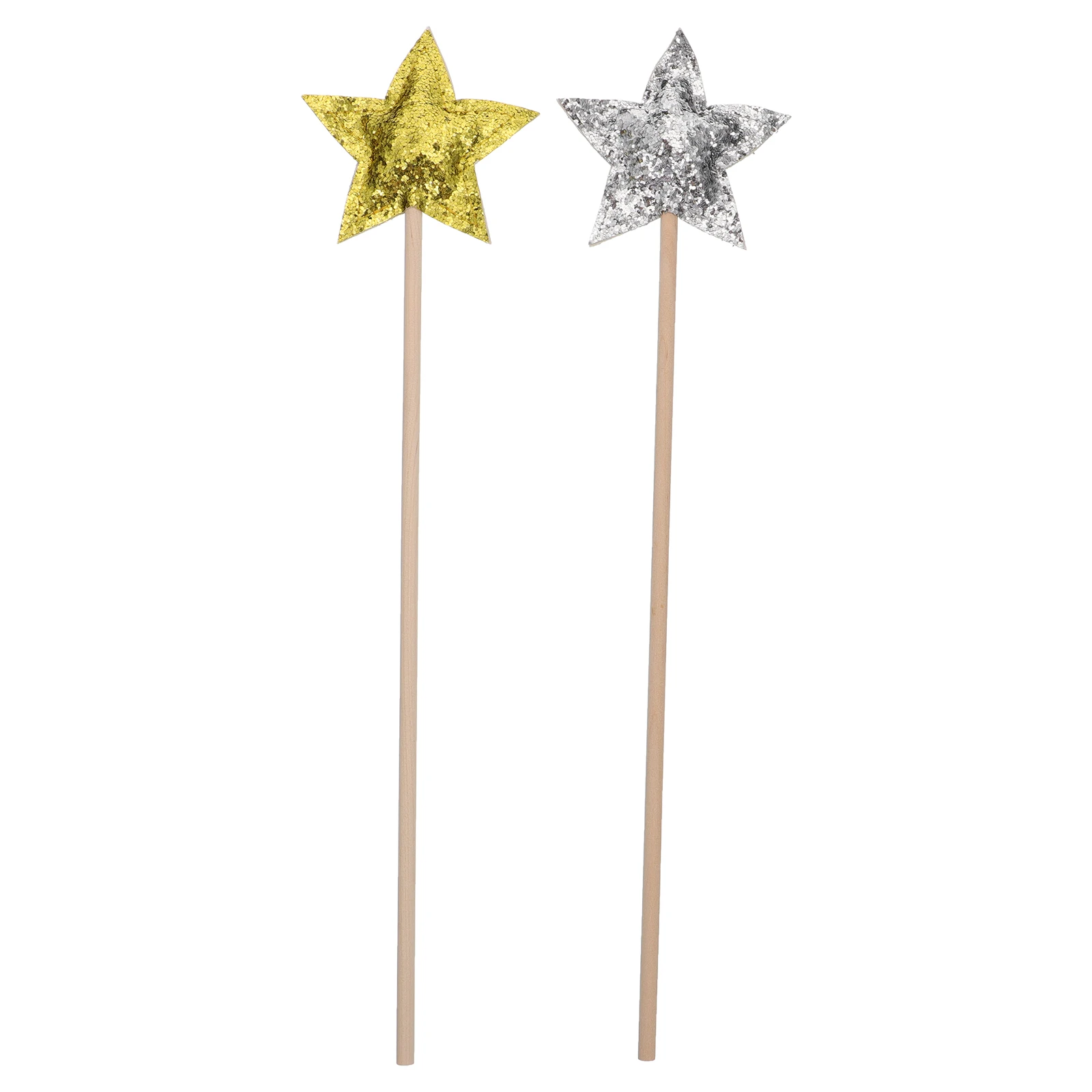 

2pcs Star Shape Fairy Wand Glitter Fairy Sticks Angel Girls Princess Cosplay Costume Props Kids Educational Toys Gifts
