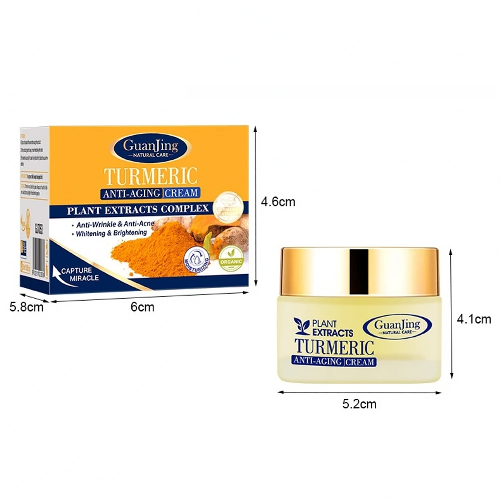 50ml Turmeric Face Cream Repair Acnes Scar Dark Spot Treatment Moisturizer Whitening Lightening Against Acne Skin Care |