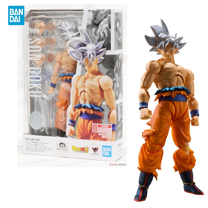 

Original Bandai Anime SHF Dragon Ball Z Super Silver Hair Ultra Instinct Goku Anime Action Figures Collection Model Figurine PVC