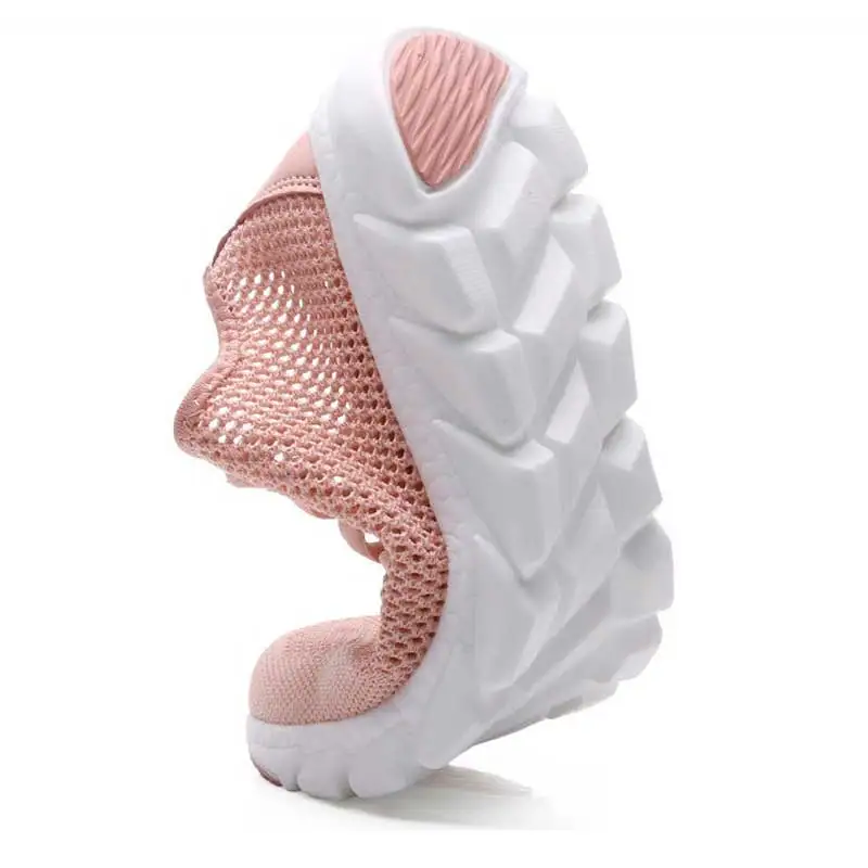 Fahsion Sneakers for Women Breathable Mesh Light Hiking Running Flat Shoe Solid Color Lace Up Gymnasium Sport Footwear In Summer